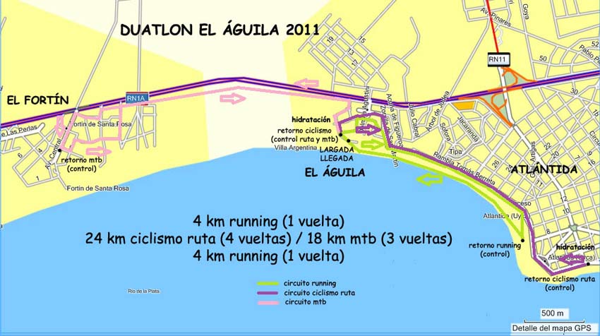 duatlon Aguila 2011 - recorrido